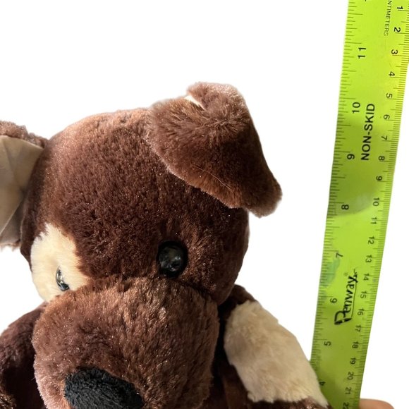 Build A Bear Fudge Pup Dog Brown 10" Floppy Ears Eye Patch Soft Plushie Toy Gift - Picture 14 of 14